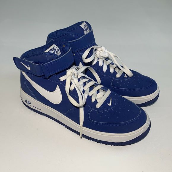 Nike Air Force 1 Mid Sport Royal White 2005 Shoes